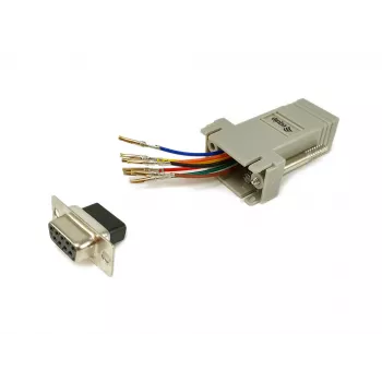 Equip DB9 auf RJ45 Adapter Female Seriell Grau 72x33x16mm