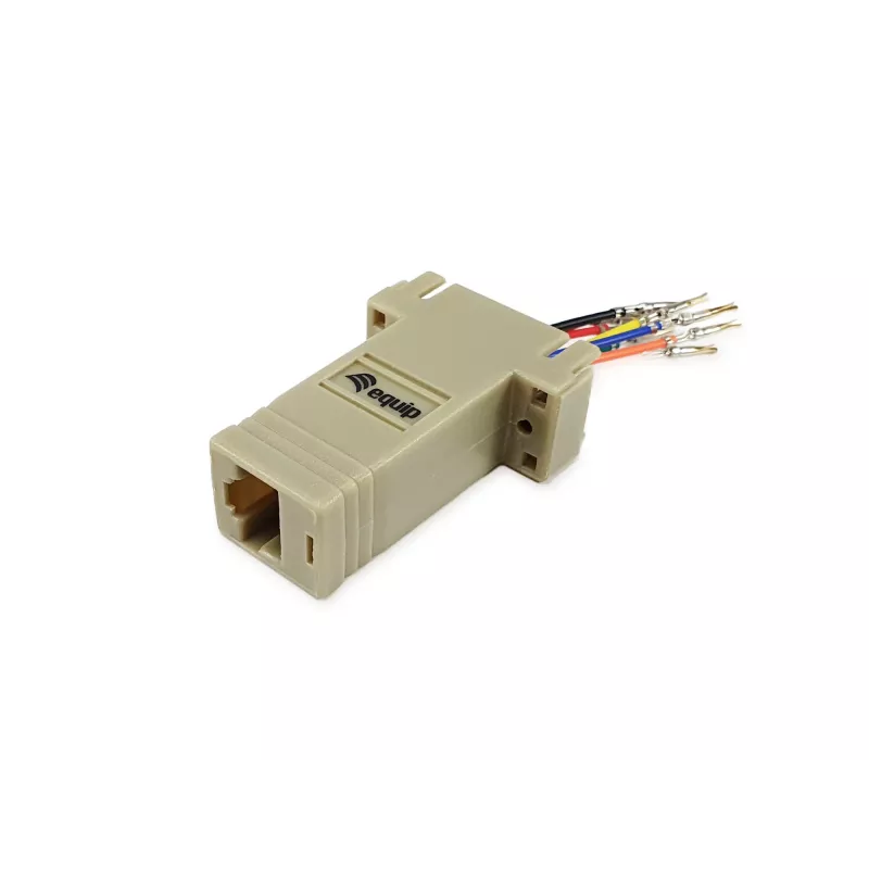 Equip DB9 auf RJ45 Adapter Female Seriell Grau 72x33x16mm