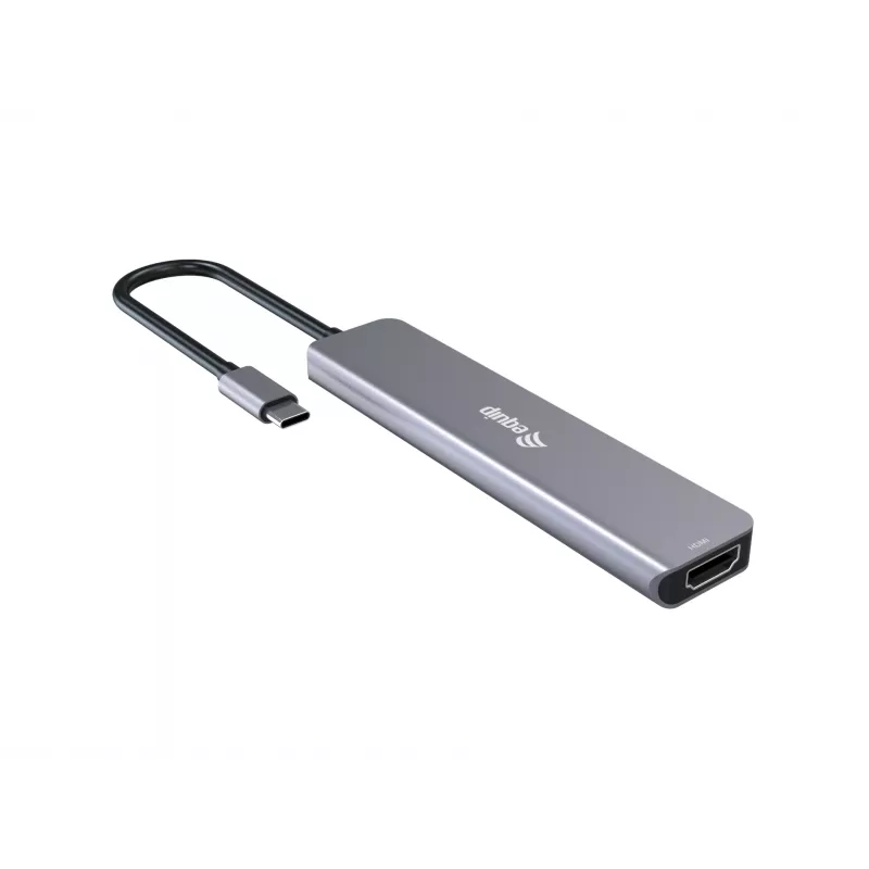 Equip USB-C 6-in-1 Multifunktionsadapter, HDMI 4K/30Hz, USB-C x4, USB-A x1, 5Gbps, 100W USB PD