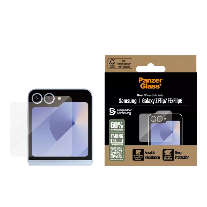 PanzerGlass® Displayschutz Samsung Galaxy Z Flip7 FE | Flip6 | Classic Fit