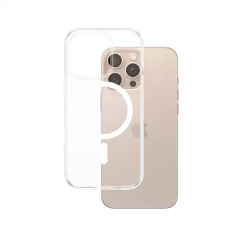 Cover PanzerGlass HardCase Transparent mit weißem MagSafe iPhone 16 Pro Max