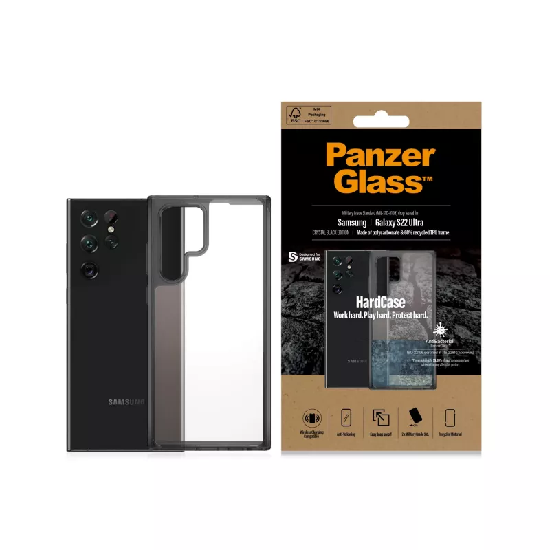 PanzerGlass® HardCase Samsung Galaxy S22 Ultra 5G – Smokey Schwarz