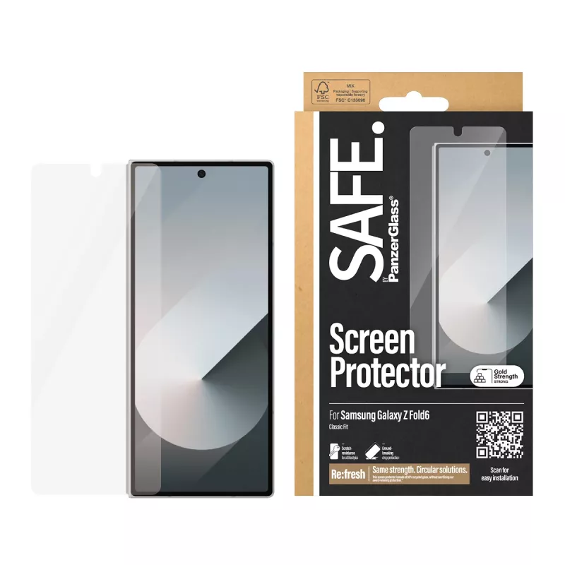 PanzerGlass SAFE. by ® Displayschutz Samsung Galaxy Z Fold6 | Classic Fit
