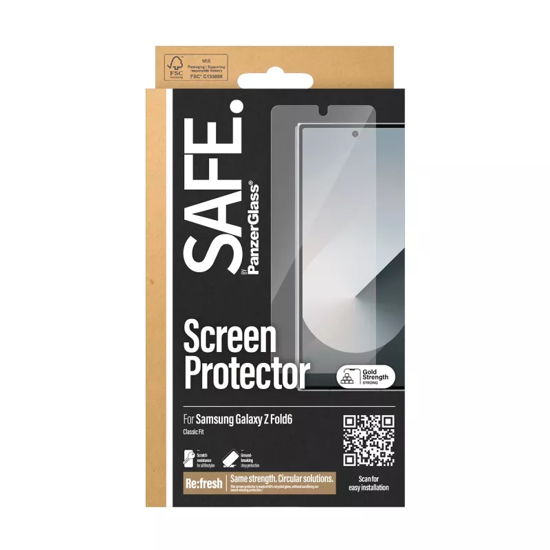 PanzerGlass SAFE. by ® Displayschutz Samsung Galaxy Z Fold6 | Classic Fit