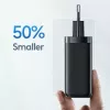 Ladegerät usams T47 USB / USB‑C 65W PD Schnellladegerät — 65W USB Power Delivery, USB-A + USB-C Anschlüsse