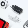 Ladegerät usams T47 USB / USB‑C 65W PD Schnellladegerät — 65W USB Power Delivery, USB-A + USB-C Anschlüsse