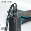 Ladegerät usams T47 USB / USB‑C 65W PD Schnellladegerät — 65W USB Power Delivery, USB-A + USB-C Anschlüsse