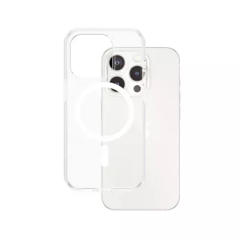 PanzerGlass CARE™ by ® Urban Combat Hülle Transparent mit weißem MagSafe iPhone 15 Pro