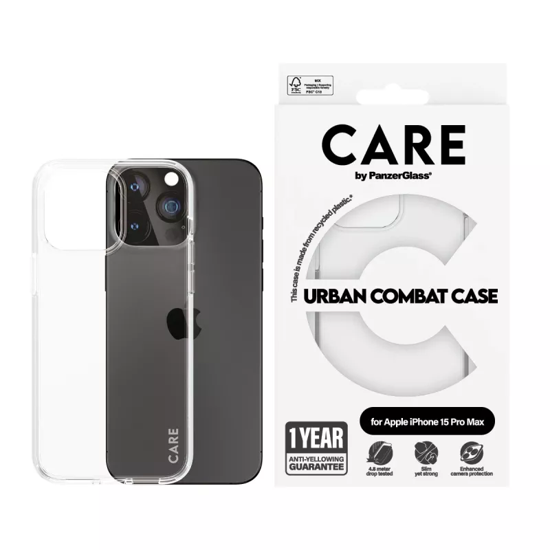 PanzerGlass CARE™ by ® Urban Combat Hülle Transparent iPhone 15 Pro Max