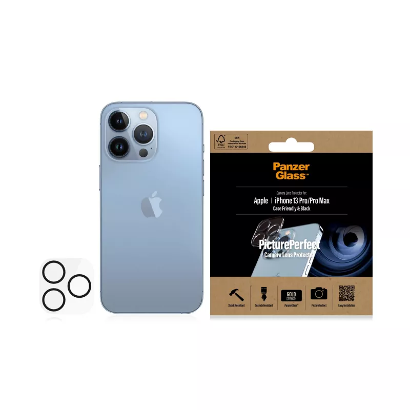 Kameraobjektiv-Schutzglas PanzerGlass Apple iPhone 13 Pro 13 Pro Max kratzfest stoßfest