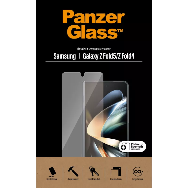 PanzerGlass Displayschutzfolie für Samsung Galaxy Z Fold4 Antibakteriell Kratzfest