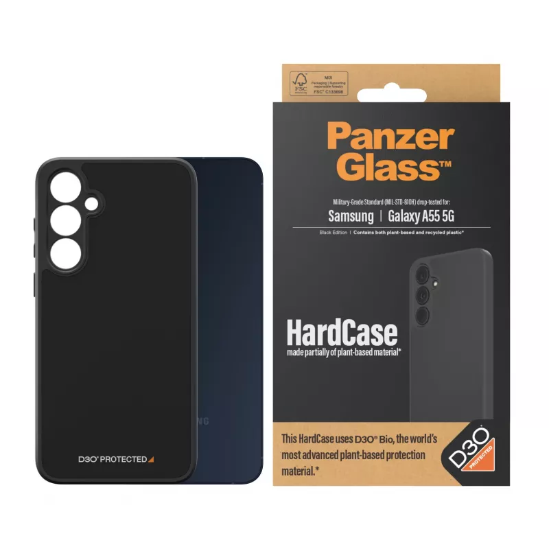 PanzerGlass ® HardCase Schwarz mit D3O® Samsung Galaxy A55 5G