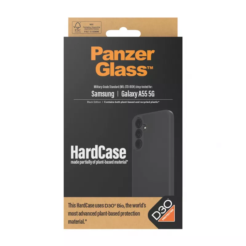 PanzerGlass ® HardCase Schwarz mit D3O® Samsung Galaxy A55 5G
