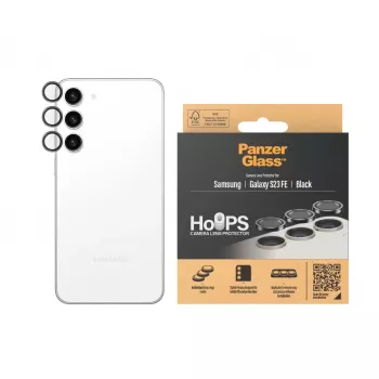 PanzerGlass Hoops Kameralinsen-Schutz Samsung Galaxy S23 FE Schwarz Kratzfest Stoßfest
