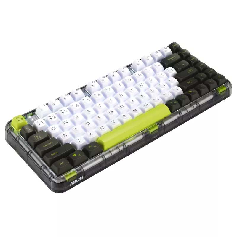 ASUS Jelly75 KD201 Mechanische Tastatur, 75% Layout, USB, RF Wireless und Bluetooth, Mehrfarbig