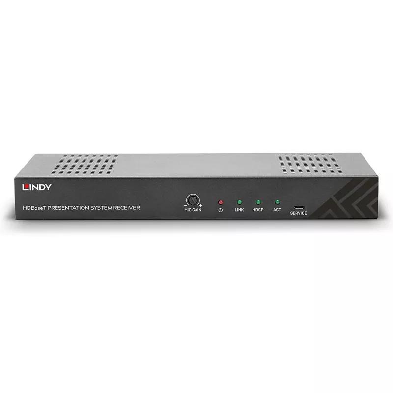 Lindy HDBaseT Präsentationssystem mit Bedienfeld, 3840 x 2160 Pixel, AV-Sender & -Empfänger, 70 m, Kabelgebunden, Schwarz, Weiß, HDCP