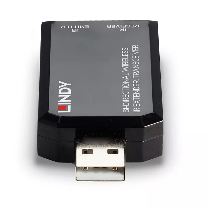 Lindy Bi-directional Wireless IR Extender, Transceiver, AV-Sender und -Empfänger, 150 m, Kabelgebunden, Schwarz
