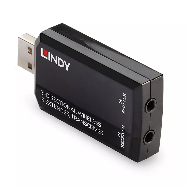 Lindy Bi-directional Wireless IR Extender, Transceiver, AV-Sender und -Empfänger, 150 m, Kabelgebunden, Schwarz