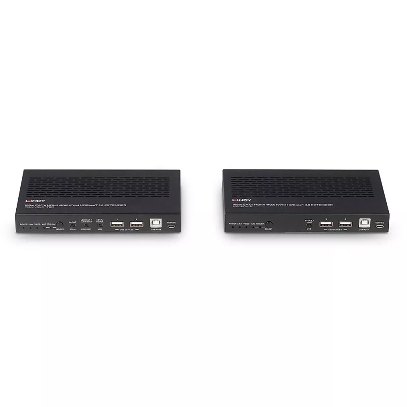 Lindy 100m Cat.6A HDMI 4K60, Audio, IR und RS-232 HDBaseT 3.0 KVM Extender