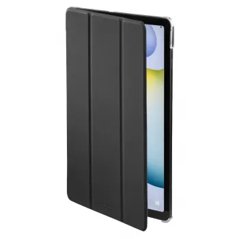 Hama Fold Clear Flip-Case für Samsung Galaxy Tab S6 Lite 26,4 cm (10,4 Zoll), Polyurethan, Schwarz/Transparent