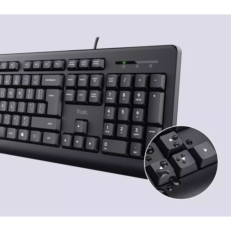 Trust TKM-250 Tastatur Maus enthalten Büro USB QWERTZ Deutsch Schwarz