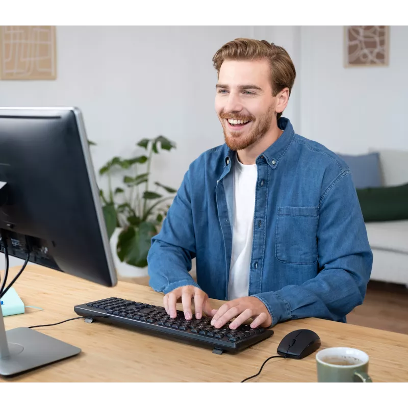 Trust TKM-250 Tastatur Maus enthalten Büro USB QWERTZ Deutsch Schwarz