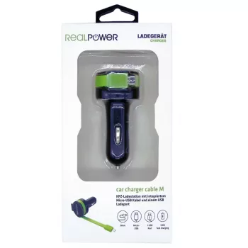 Mobiles Ladegerät RealPower 257635 Universal Schwarz Grün