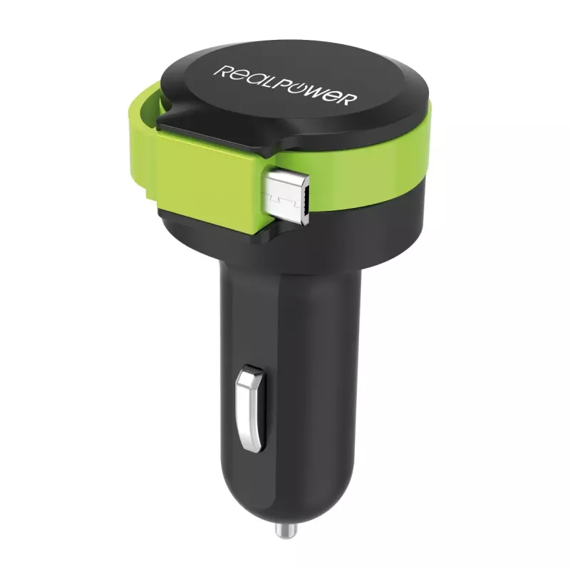 Mobiles Ladegerät RealPower 257635 Universal Schwarz Grün