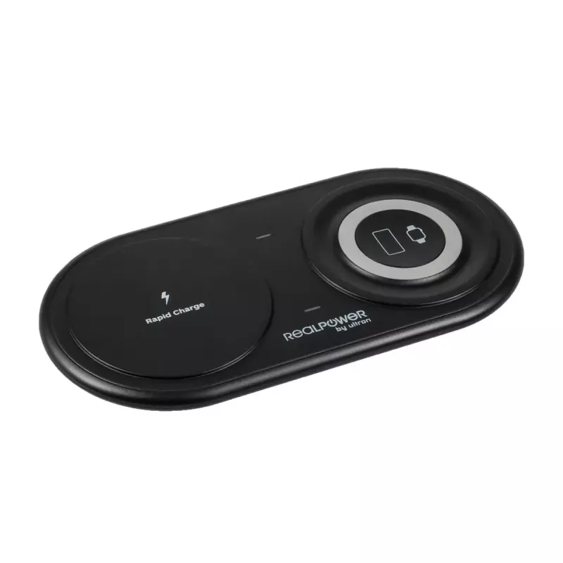 RealPower ChargeAIR Duo Smartphone Smartwatch Schwarz USB Indoor-Ladegerät