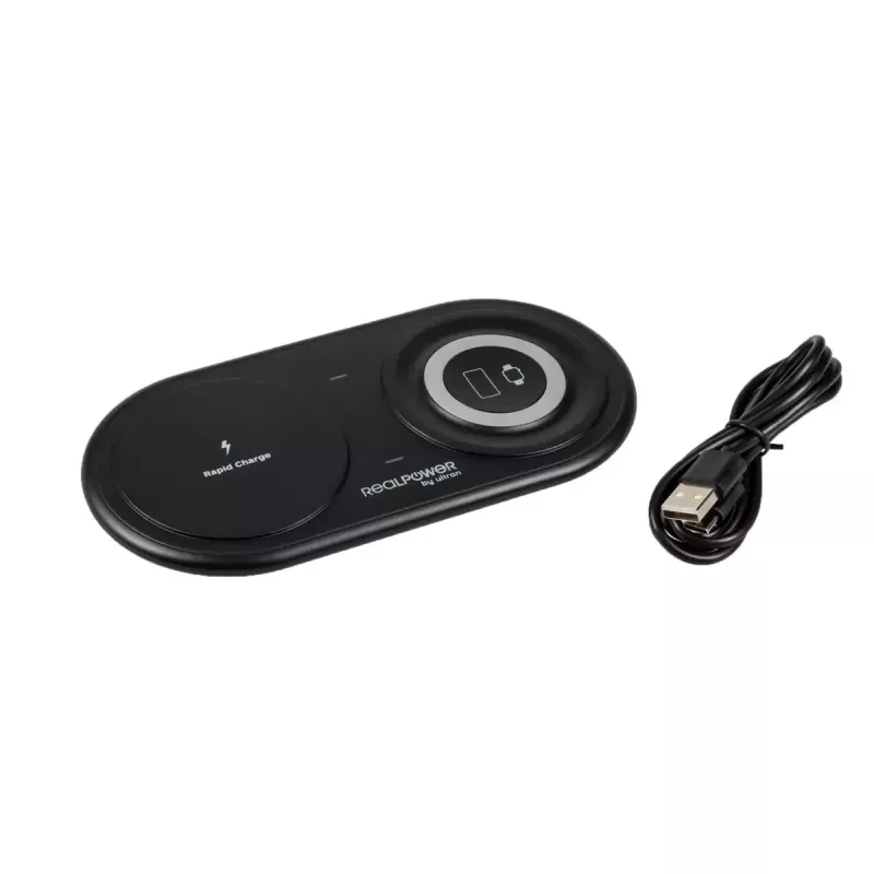 RealPower ChargeAIR Duo Smartphone Smartwatch Schwarz USB Indoor-Ladegerät