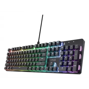 Gaming-Tastatur Trust GXT 871 Zora Mechanical USB RGB Schwarz