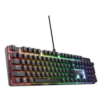 Gaming-Tastatur Trust GXT 871 Zora Mechanical USB RGB Schwarz