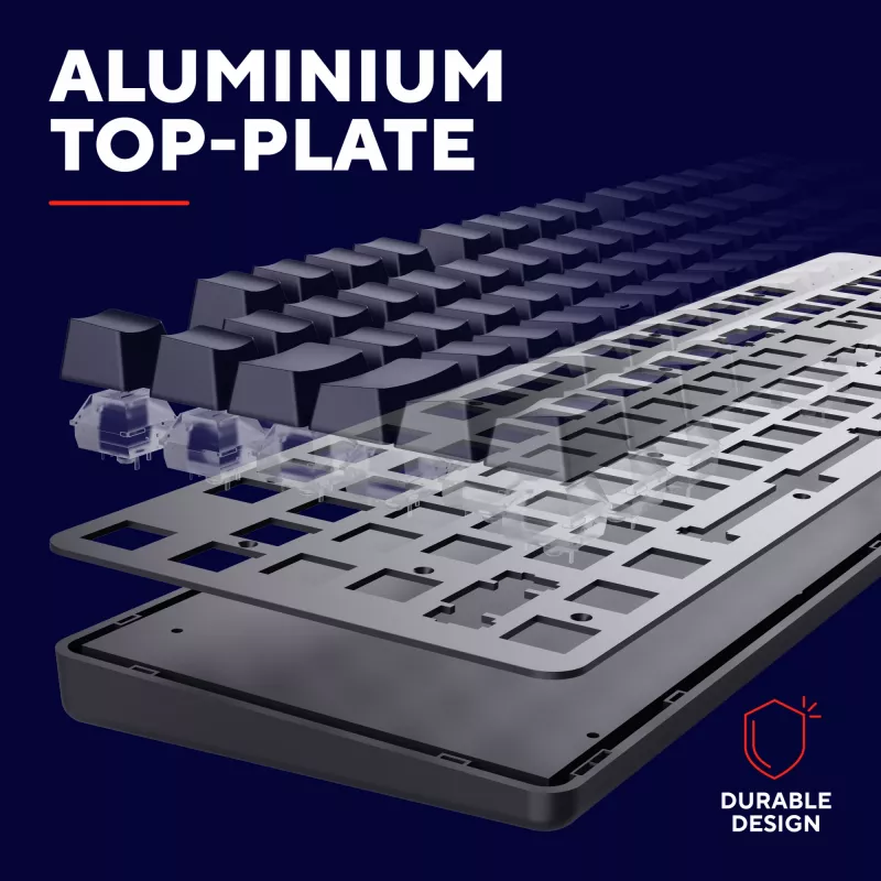 Gaming-Tastatur Trust GXT 871 Zora Mechanical USB RGB Schwarz