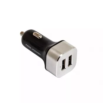 Mobiles Ladegerät RealPower 176635 Universal Schwarz Silber