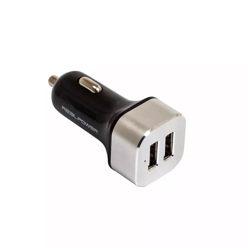 Mobiles Ladegerät RealPower 176635 Universal Schwarz Silber