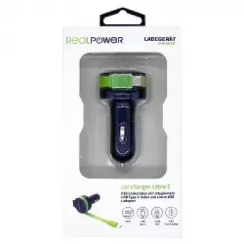 Mobiles Ladegerät RealPower 257636 Universal Schwarz Grün