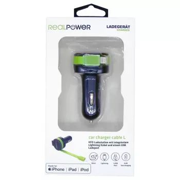 Mobiles Ladegerät RealPower 257637 Universal Schwarz Grün