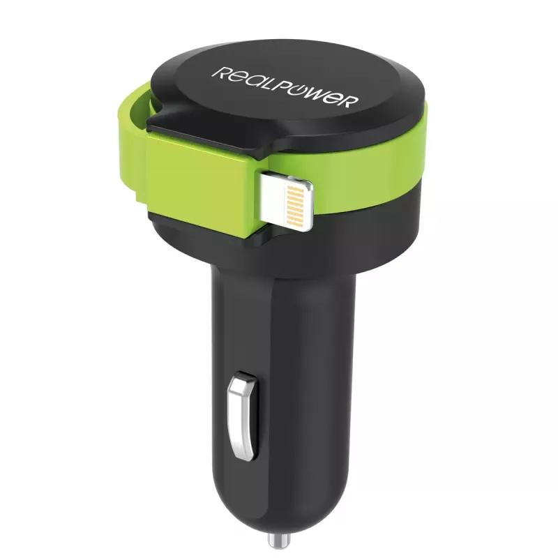 Mobiles Ladegerät RealPower 257637 Universal Schwarz Grün