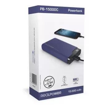 Tragbares Ladegerät RealPower PB-15000C 15000 mAh