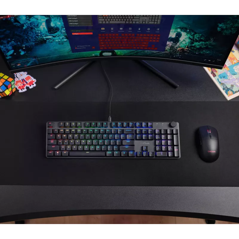 Gaming-Tastatur Trust GXT 866 Torix Mechanisch USB QWERTZ Schwarz