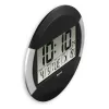 Hama Ischia Funkwecker rund Schwarz, Silber