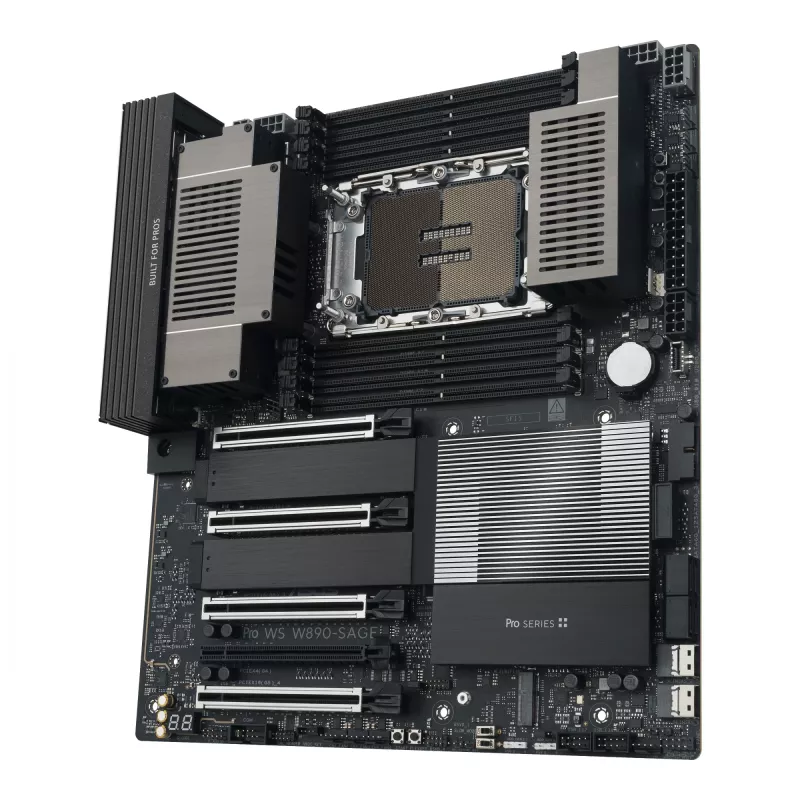 Motherboard ASUS PRO WS W890-SAGE — Intel W890, LGA 4710-2, CEB, 8× DIMM, DDR5, Quad-channel, 2.5G & 10G Ethernet