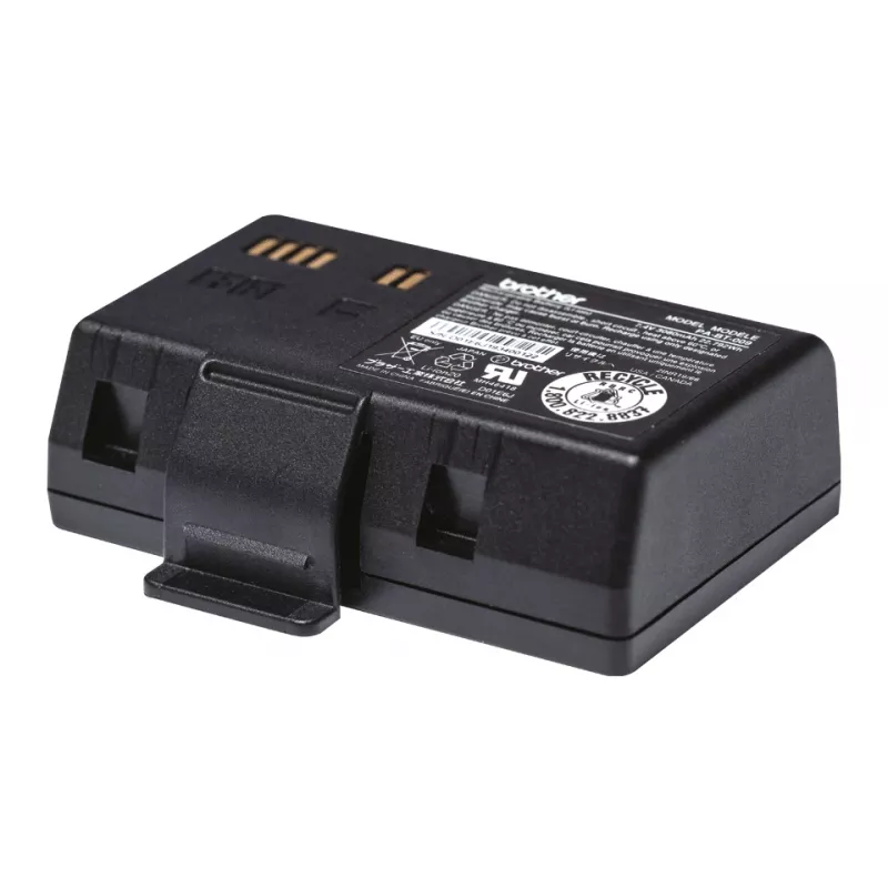 Batterie für Brother Etikettendrucker PABT009 – kompatibel mit RJ-3035B und RJ-3055WB, 1 Stk., schwarz