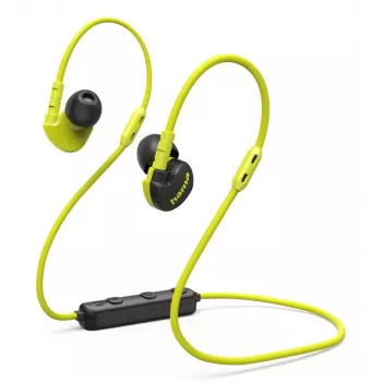 Hama Freedom Athletics III Headset Kabellos Ohrbügel, In-Ear Sport Bluetooth Schwarz, Gelb