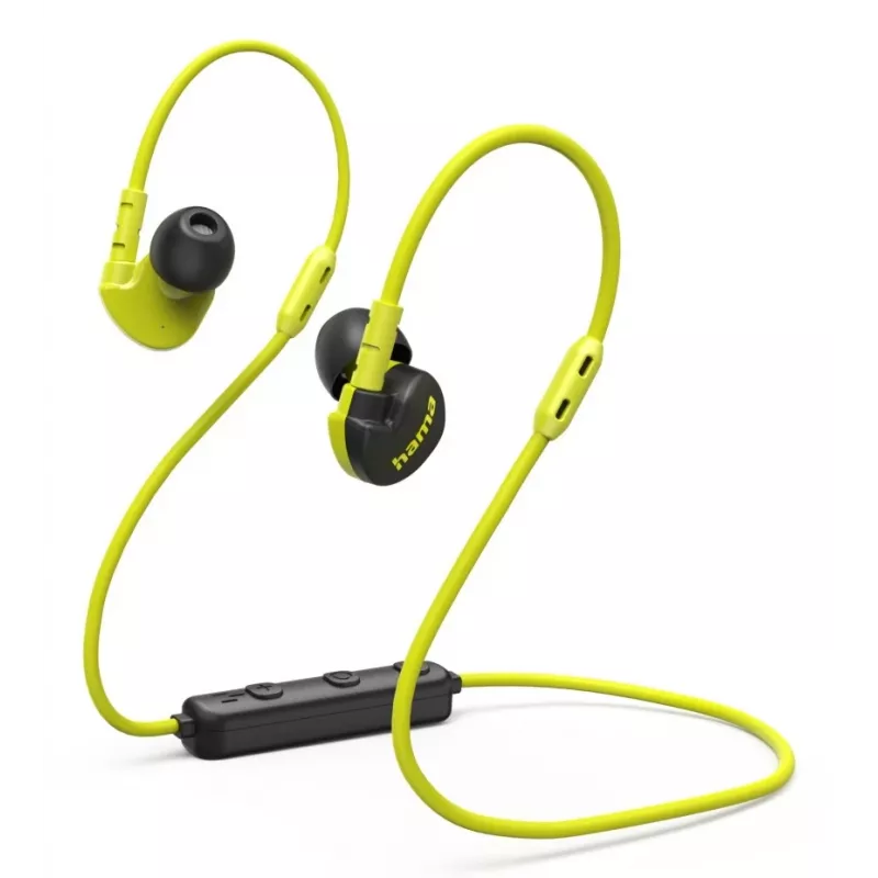 Hama Freedom Athletics III Headset Kabellos Ohrbügel, In-Ear Sport Bluetooth Schwarz, Gelb