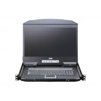 Rack-Konsole ATEN CL3116NX 47 cm (18,5 Zoll) LCD 1366x768 USB/PS2 VGA 1U Metall/Kunststoff Schwarz