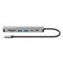 Manhattan USB-C Dock/Hub mit Kartenleser, Anschlüsse (x5): HDMI, USB-A (x2) und USB-C (x2), mit Power Delivery (PD) 100W – benötigt externes USB-C-Ladegerät (nicht enthalten). USB-betrieben (kein externes Netzteil erforderlich), wenn PD nicht verwendet wird
