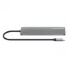 Manhattan USB-C Dock/Hub mit Kartenleser, Anschlüsse (x5): HDMI, USB-A (x2) und USB-C (x2), mit Power Delivery (PD) 100W – benötigt externes USB-C-Ladegerät (nicht enthalten). USB-betrieben (kein externes Netzteil erforderlich), wenn PD nicht verwendet wird