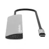 Manhattan USB-C Dock/Hub mit Kartenleser, Anschlüsse (x5): HDMI, USB-A (x2) und USB-C (x2), mit Power Delivery (PD) 100W – benötigt externes USB-C-Ladegerät (nicht enthalten). USB-betrieben (kein externes Netzteil erforderlich), wenn PD nicht verwendet wird