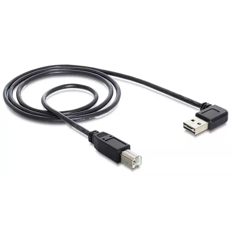 USB-Kabel DeLOCK 1 m USB 2.0 A - B Stecker/Stecker Schwarz